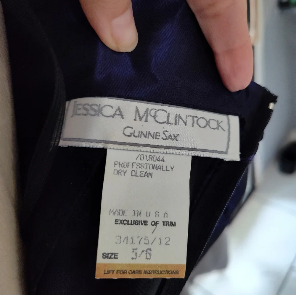 Jessica McClintock Gunne Sax 80s vintage prom dress - Picture 3 of 5